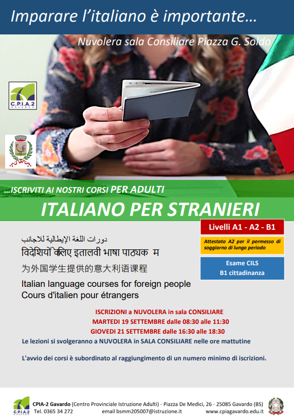 Immagine di copertina per CORSO DI ALFABETIZZAZIONE PER STRANIERI 2023/2024